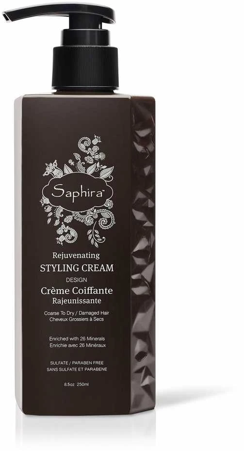 Saphira Rejuvenating Styling Kreminis atstatomasis plaukų formavimo kremas su Negyvosios jūros mineralais, 250 ml