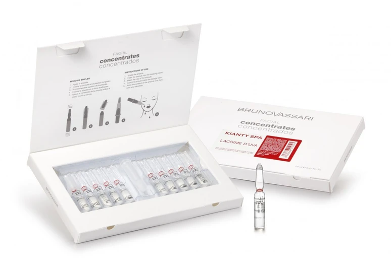 Set, Bruno Vassari, Kianty SPA, Grape, Anti-Ageing, Ampoules Treatment Serum, For Ageing, For Face, For Women, 10 pcs, 2 ml