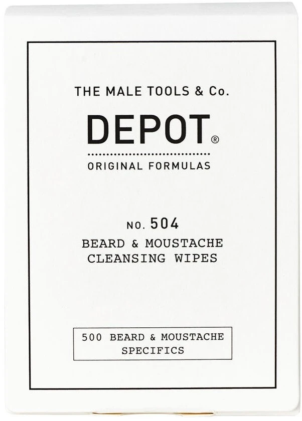 Set Depot 500 Beard & Mustache Specifics No. 504 Beard & Moustache Cleansing Wipes, 12 vnt.