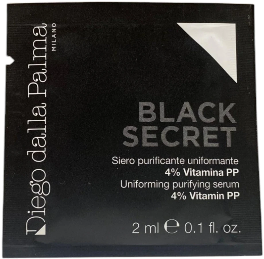 Rinkinys, Diego Dalla Palma, Juodas Secret, Valomasis, Serumas, Veidui - Kaklui, 8 vnt., 2 ml *Mėginys