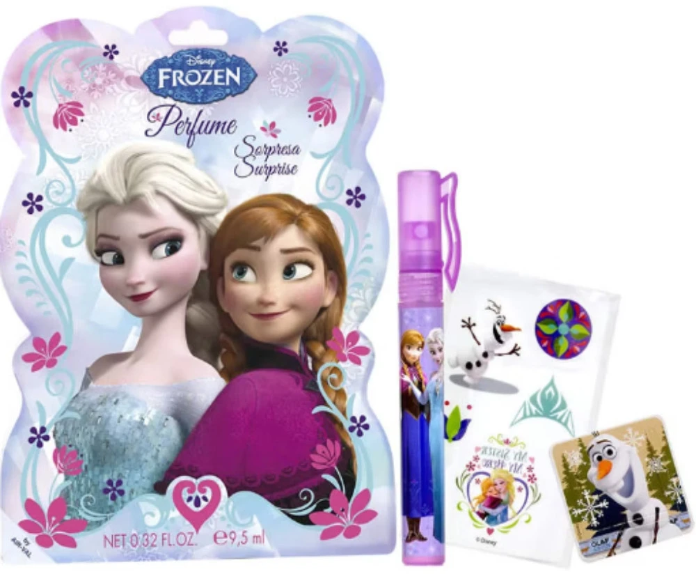 Rinkinys „Disney“: „Ledo šalies“ lipdukai ant viso kūno + „Ledo šalies“ kartoninė skirtukė + „Ledo šalies“ tualetinis vanduo mergaitėms 9,5 ml