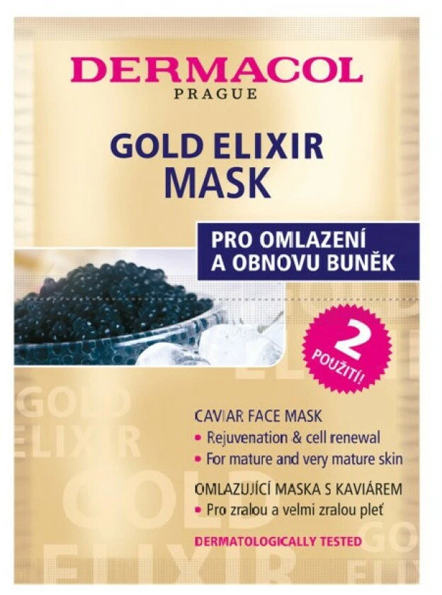 Dermacol Gold Eliksyras Face Mask moterims, 16 ml