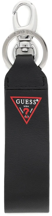 Set Guess: Guess, Leather Keyring, Juodas + Daelon, Leather Wallet, Small Billfold, Raudona/Juodas, For Men