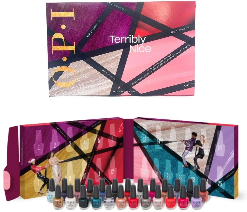 Opi Terribly Nice Makeup Advent Calendar nagų lakų advento kalendorius, 25 × 3,75 ml