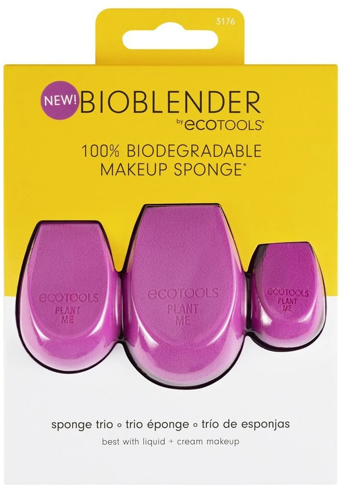 Set Trio, EcoTools, Bioblender, Makeup Sponge, Violetinė, 3 pcs