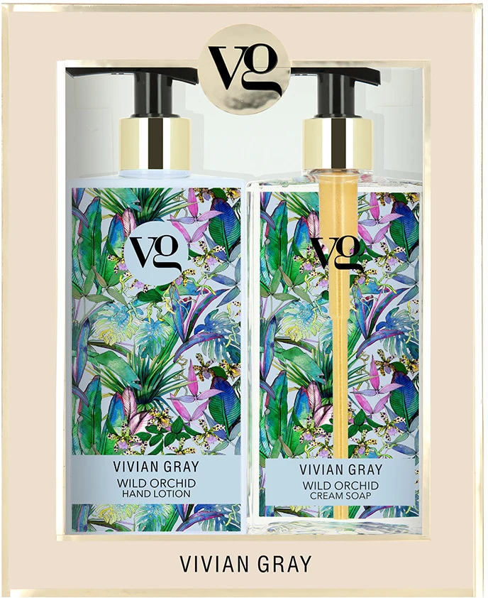 Vivian Gray Vivian Pilkas Wild Orchid kosmetikos rinkinys (kreminis muilas – rankų losjonas)