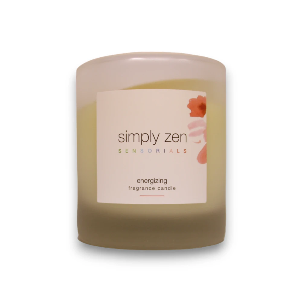 „Simply Zen Sensorials“ energizuojanti kvapioji žvakė, kvepianti žvakė, 240 g