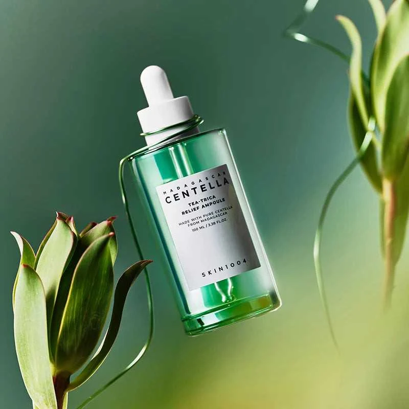 SKIN1004 Madagascar Centella Tea-Trica Relief Ampoule veido serumas su arbatmedžiu probleminei odai, 100 ml