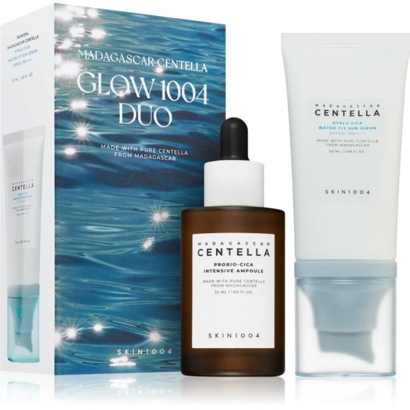 SKIN 1004 Skin1004 Madagascar Centella Glow 1004 Duo dovanų rinkinys-serumas 50ml ir apsauginis saulės serumas 50 ml