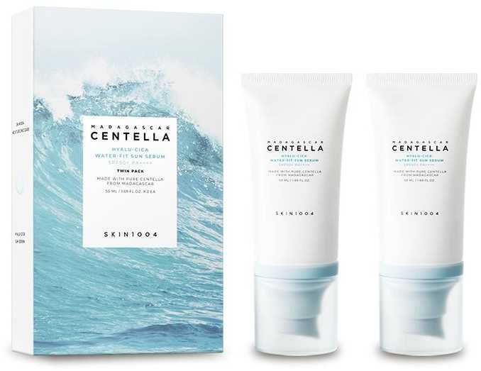SKIN 1004 Skin1004 Madagascar Centella Hyalu-Cica Vanduo-Fit Sun Serum 50ml veido serumas 2 vnt pakuotė