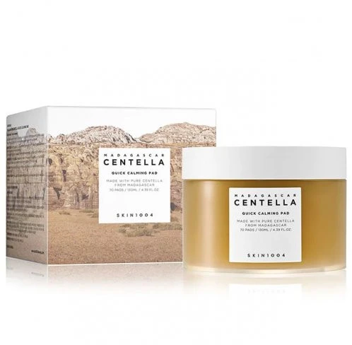 SKIN1004 Madagascar Centella Quick Calming Pad raminantys veido padeliai su azijine centele, 130 ml
