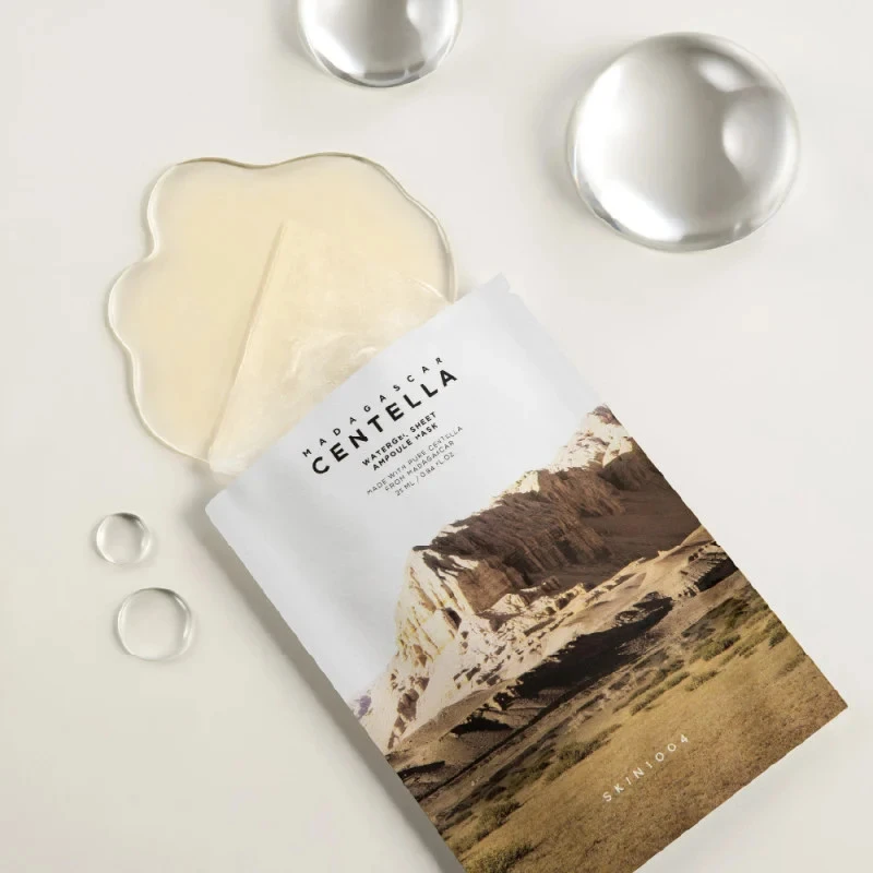 Skin1004 Madagascar Centella Watergel Ampoule Mask vandens-gelio pagrindo lakštinė veido kaukė, 25 ml