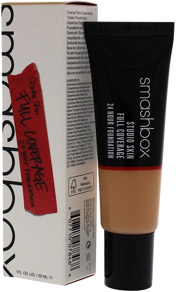 „Smashbox Studio Skin High Cover“ skystas makiažo pagrindas, 2.3, šviesiai, vidutiniškai šiltas, 30 ml