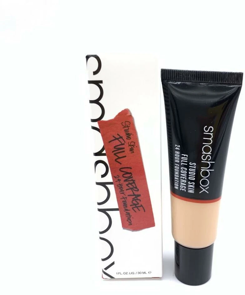 „Smashbox Studio Skin High Cover“ skystas makiažo pagrindas, 2.4, šviesus-vidutinis, šiltas ir persikinis, 30 ml