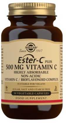 "Solgar Ester-C Plus" 500 mg vitamino C augalinės kapsulės - 50 vnt. pakuotėje