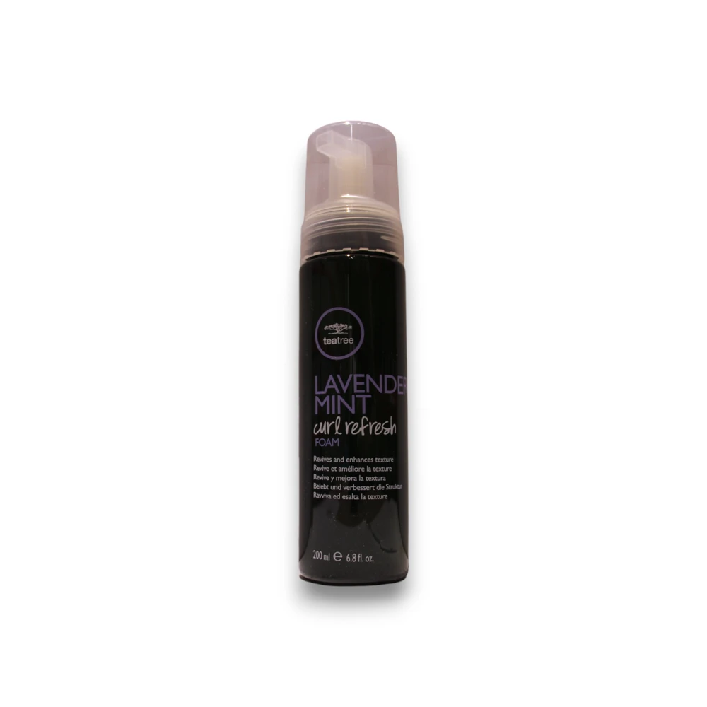 Paul Mitchell „Tea Tree“ plaukų formavimo putos „Lavender Mint“, be parabenų, „Curl Refresh“, 200 ml