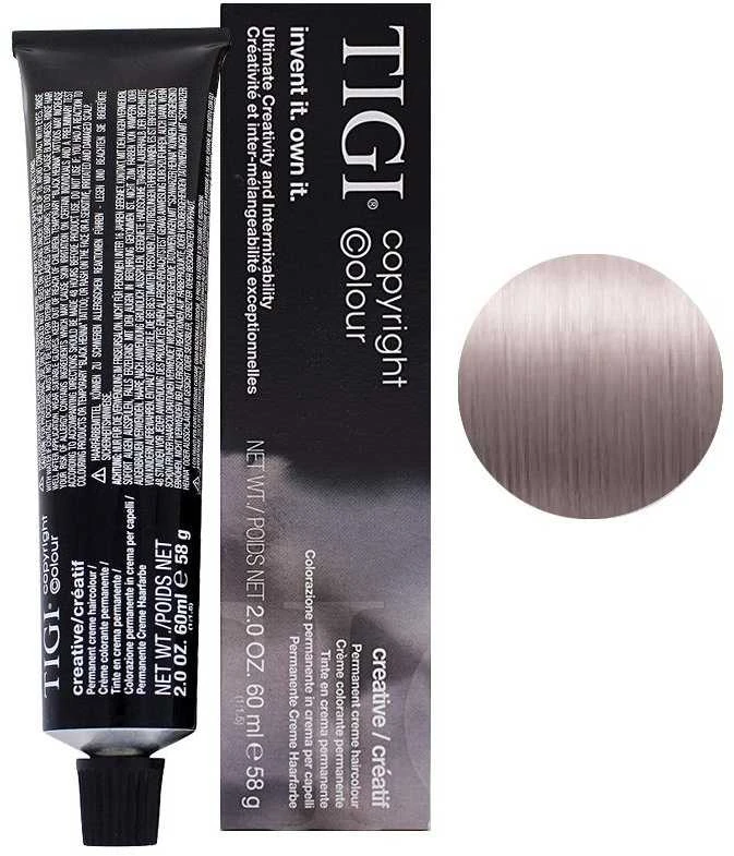 Tigi Bed Head Tigi Colour Creative Permanent Hair Dye 9/02 Very Light Skirtas šviesiems plaukams Natural Violet, 60 ml