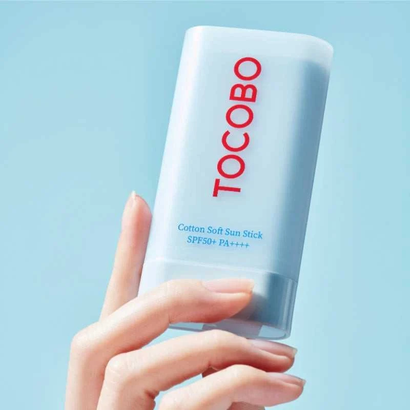 TOCOBO Cotton Soft Sun Stick SPF50+ PA++++ apsauginis veido kremas nuo saulės, 19 g