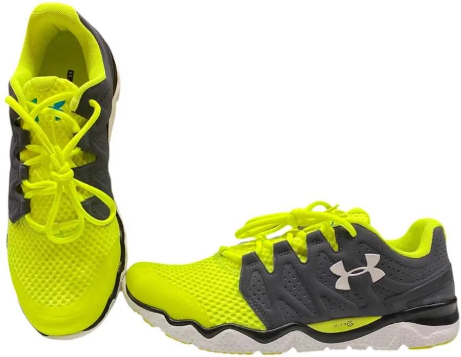 „Under Armour Micro G Optimum“ sportbačiai, pilkos/neoninės spalvos, vyrams, 8/42.5