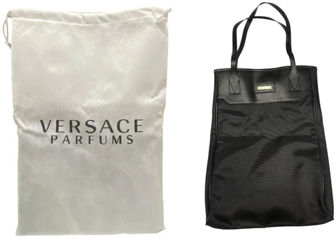 Versace, Versace, Textile Bag, Hand Tote, Juodas, For Women