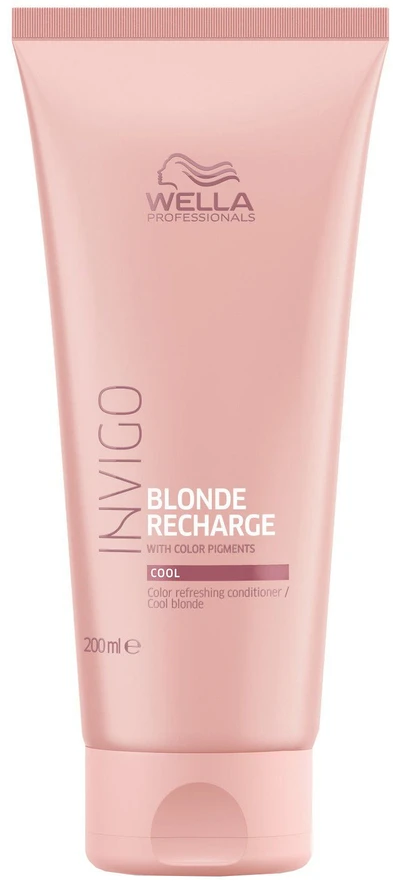 Šaltą atspalvį suteikiantis plaukų kondicionierius Wella Invigo Skirtas šviesiems plaukams Recharge Cool Conditioner 200ml