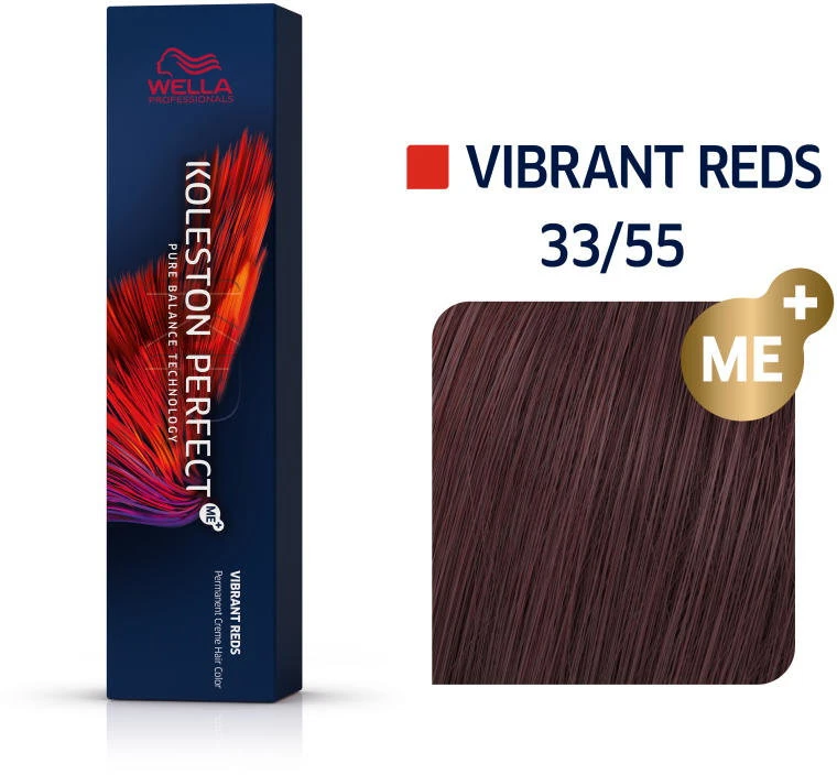 Wella Koleston Perfect Me+ Vibrant Reds plaukų dažai 60ml - 33/55