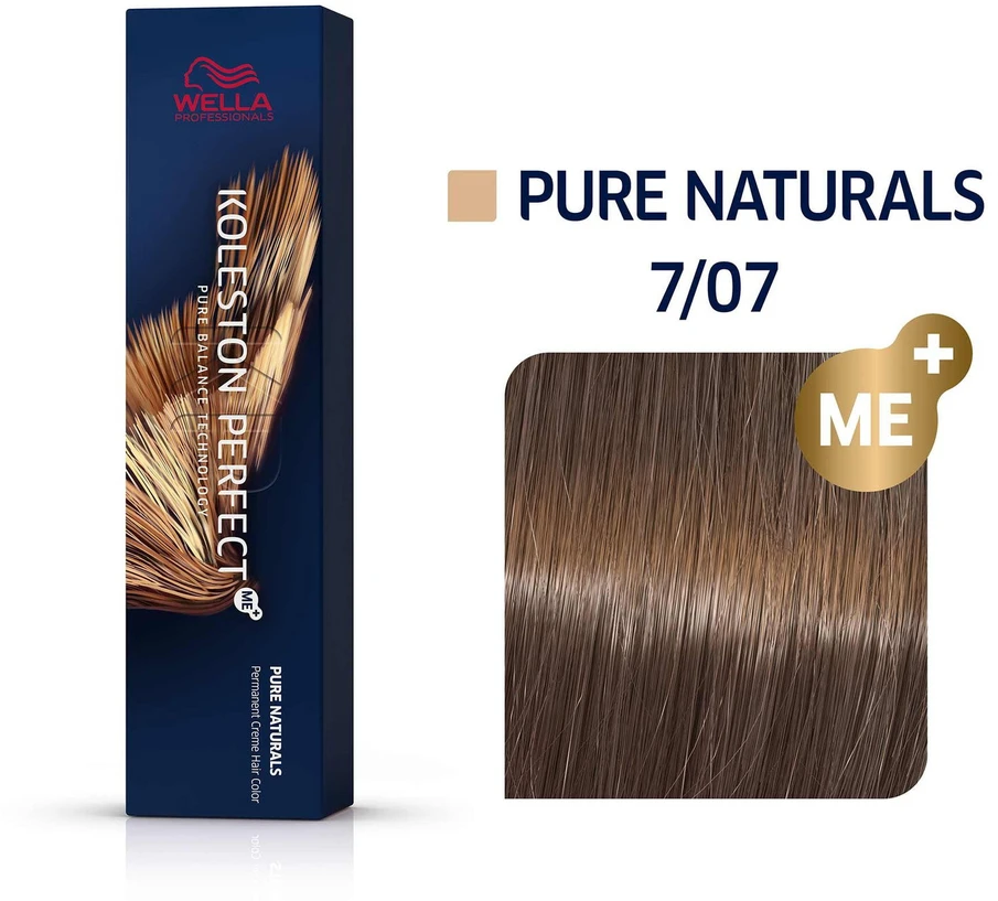 Wella Professionals Koleston Perfect Me+ Permanent Hair Dye 7/07 Medium Skirtas šviesiems plaukams Natural Chestnut, 60 ml