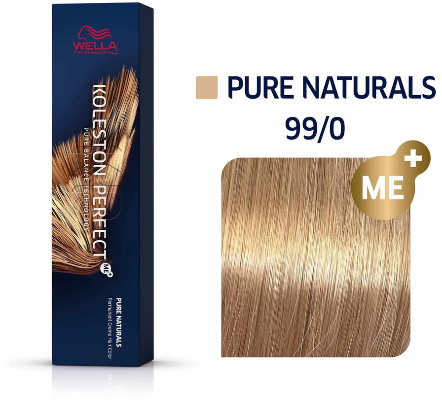 Wella Professionals Koleston Perfect Me+ Permanent Hair Dye 99/0 Bright Skirtas šviesiems plaukams Natural Intense, 60 ml