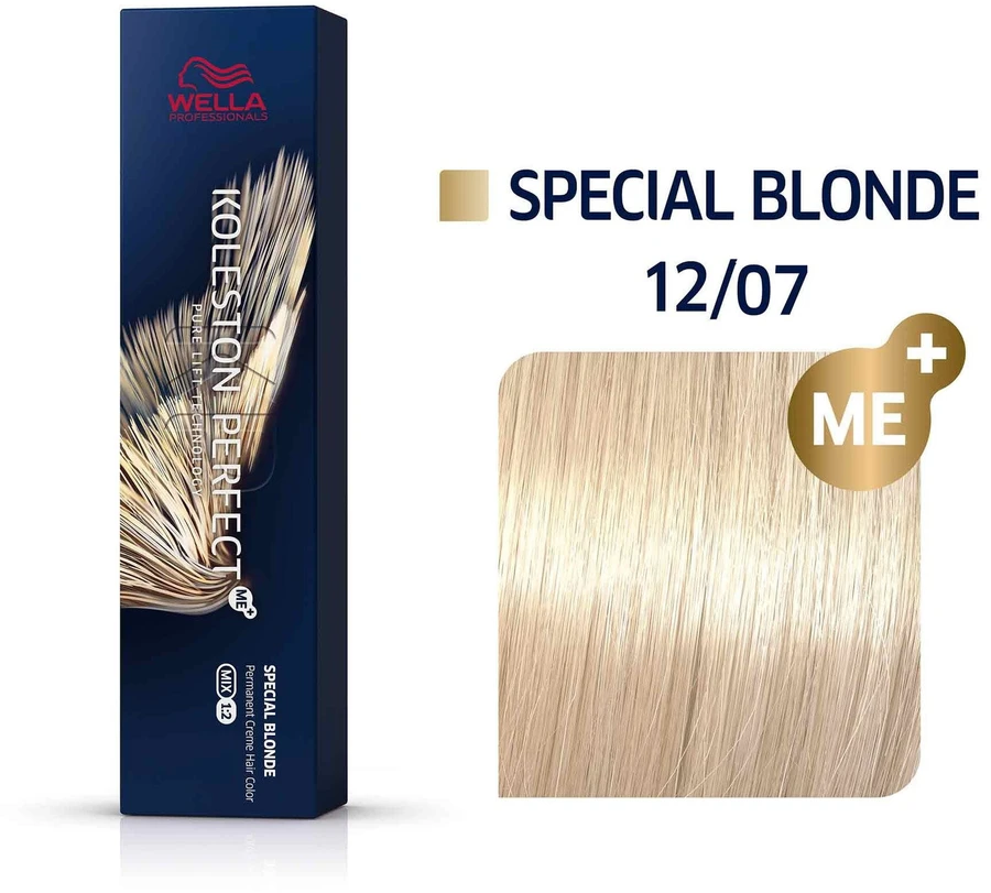 Wella Professionals Koleston Perfect Me+ ilgalaikiai plaukų dažai 12/07, 60 ml