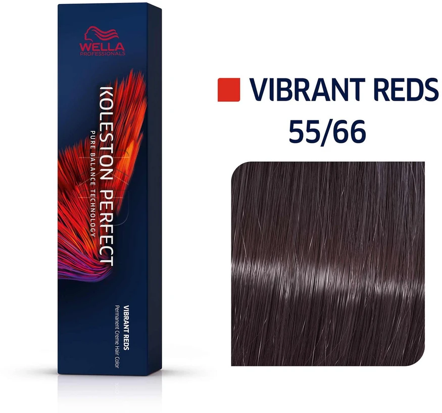 Wella Professionals Koleston Perfect ilgalaikiai plaukų dažai 55/66 šviesiai kaštoninė tamsiai violetinė, intensyvi, 60 ml