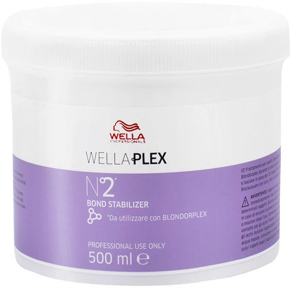 „Wella Professionals Wellaplex Bond Stabilizer No. 2“ plaukų stiprinimo priemonė po dažymo, 500 ml