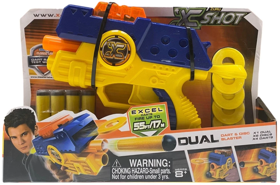Zuru, X-Shot Excel Dual, žaislinis pistoletas, berniukams, 8+ metų