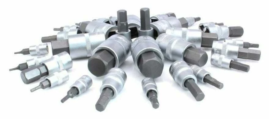 Asta Antgalių galvučių Hex 1/4" 3/8" 1/2" rinkinys 32 dalių
