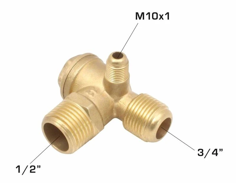 Asta Atbulinis vožtuvas kompresoriui 3/4"x1/2"x1/8"