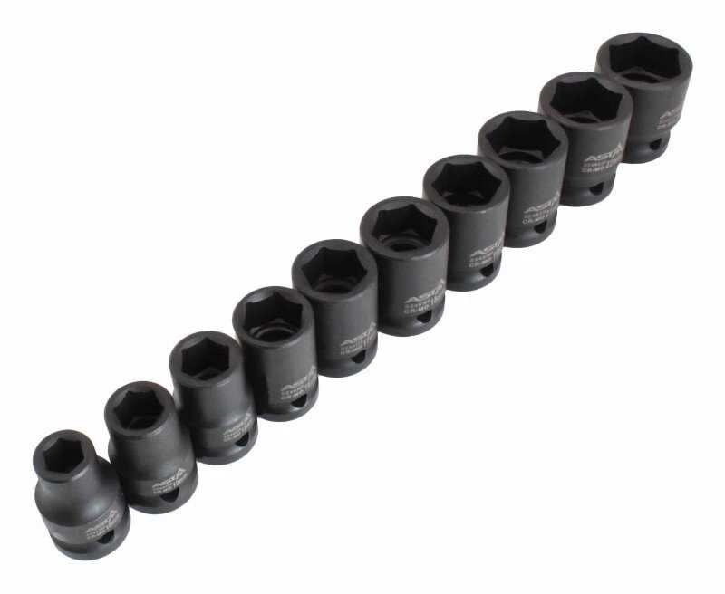 ASTA 1/2 "IMPACT SOCKET RINKINYS - 10vnt (10-11-12-13-14-17-19-21-22-24)