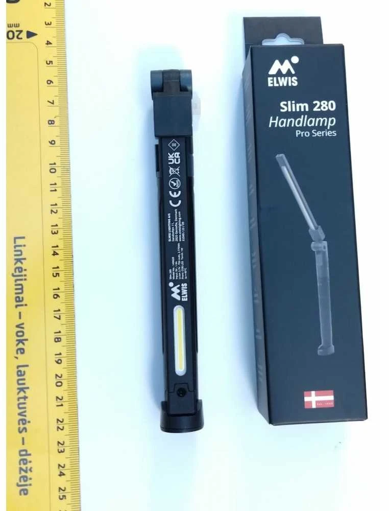 Elwis Lighting Darbo lempa akumuliatorinė COB LED 280lm 750mAh ELWIS SLIM 280R