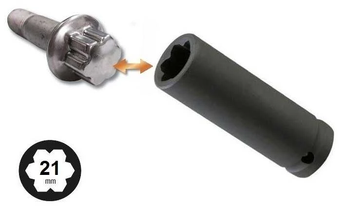 Force Galvutė ratų varžtų slapukams 21mm 1/2" MS21
