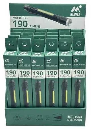 Elwis Lighting Prožektorius darbo lempa 3W+3W LED 190lm 2xAAA ELWIS MULTI BOB 190