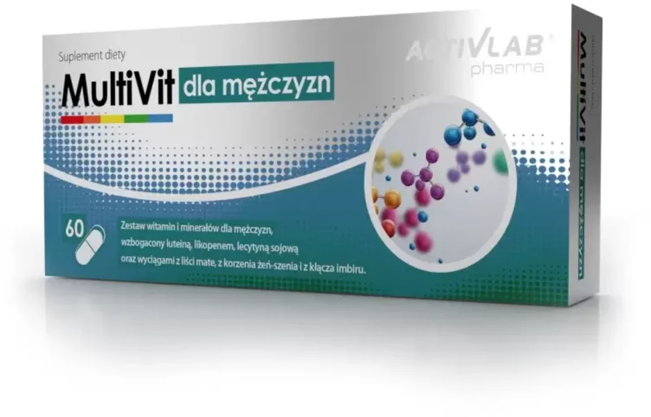 Activlab MultiVit papildai vyrams, 60 kapsulių