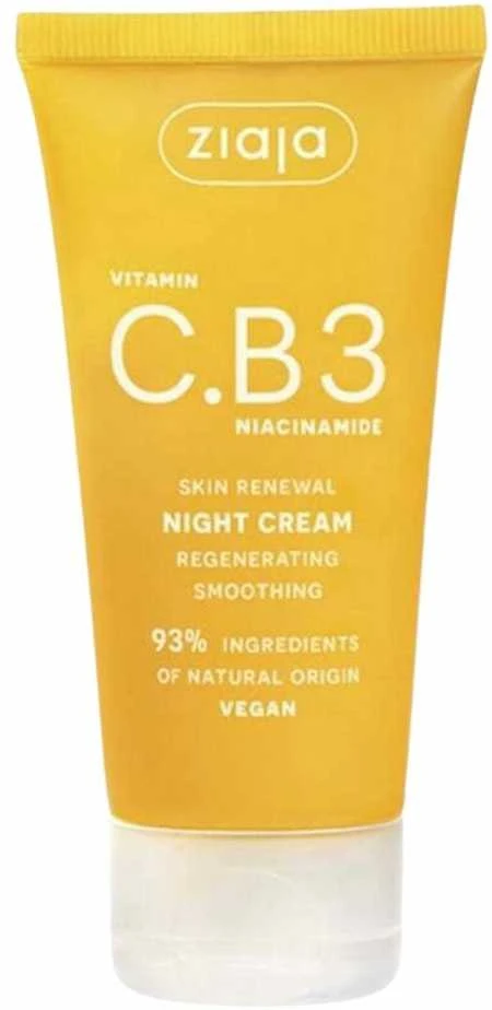 "Ziaja" vitaminas C B3 niacinamido regeneruojantis naktinis veido kremas 50ml