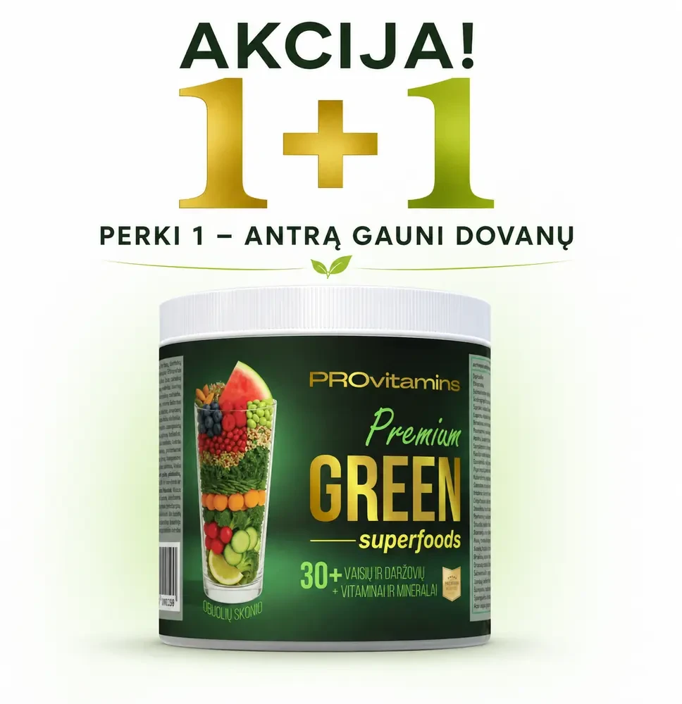 PROvitamins Premium Žalias Superfoods 300g.