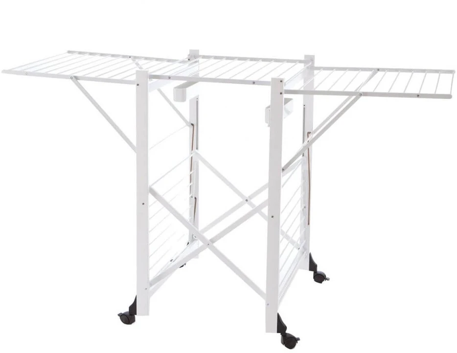 Npc Polska ARREDAMENTI GABBIANO Skalbinių džiovykla ant ratų - 175 x 67 cm, balta