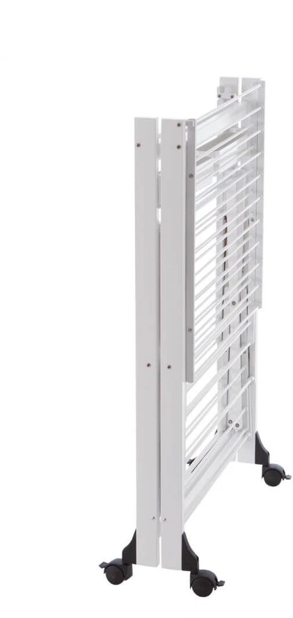 Npc Polska ARREDAMENTI GABBIANO Skalbinių džiovykla ant ratų - 175 x 67 cm, balta
