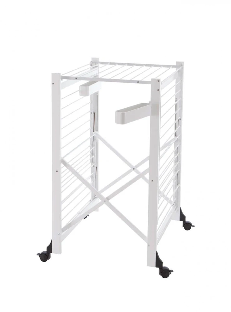 Npc Polska ARREDAMENTI GABBIANO Skalbinių džiovykla ant ratų - 175 x 67 cm, balta