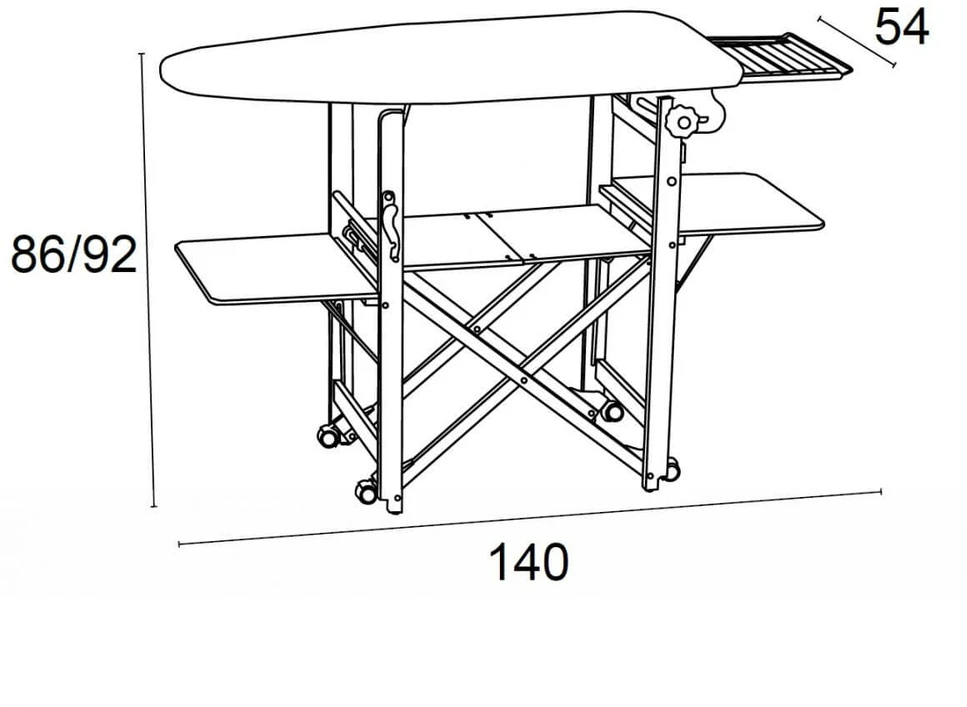 Arredamenti Italia ARREDAMENTI BRAVO lyginimo lenta - 140 x 54 cm, ruda