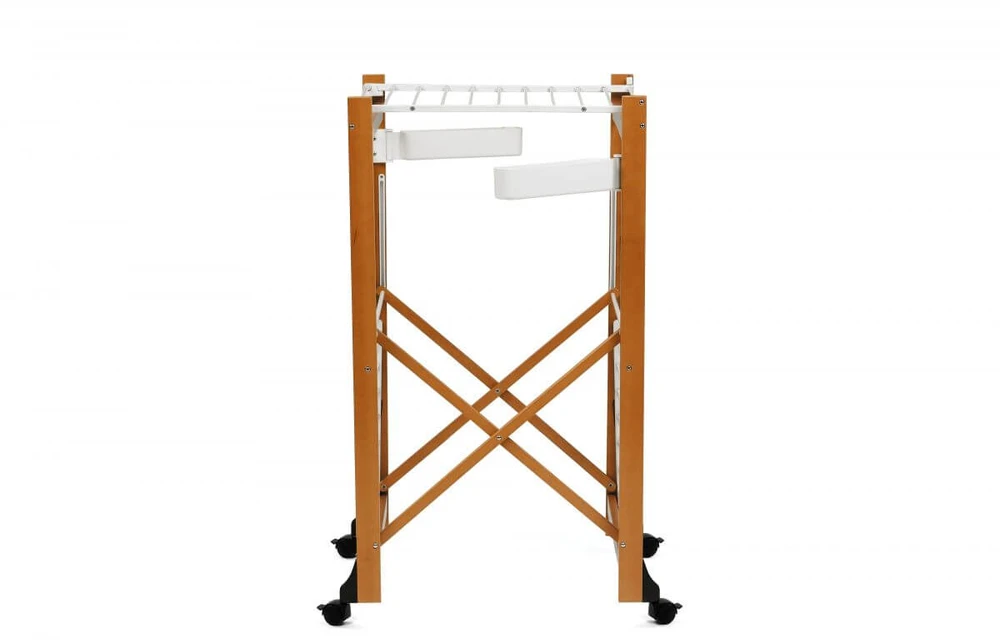Arredamenti Italia ARREDAMENTI GABBIANO Skalbinių džiovykla ant ratų - 175 x 67 cm, ruda
