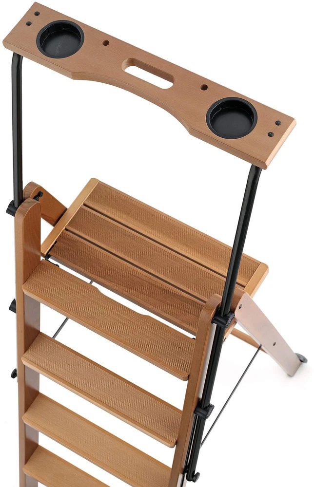 Arredamenti Italia ARREDAMENTI TUSCANIA 5 Medinės kopėčios - 182 x 50 cm, ruda
