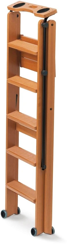 Arredamenti Italia ARREDAMENTI TUSCANIA 5 Medinės kopėčios - 182 x 50 cm, ruda