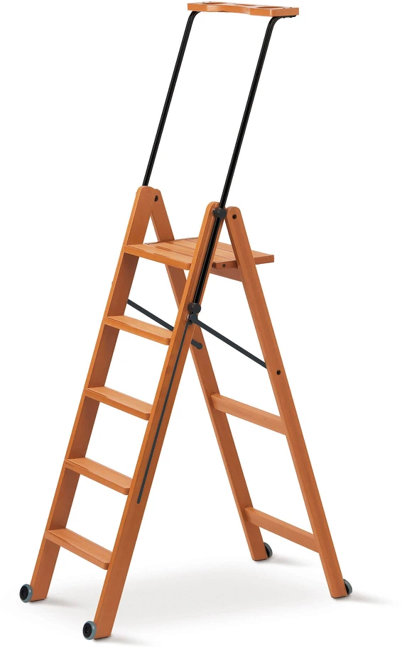 Arredamenti Italia ARREDAMENTI TUSCANIA 5 Medinės kopėčios - 182 x 50 cm, ruda