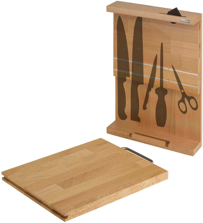 Buko medienos magnetinis blokas + artelegno bologna virtuvės lenta - 30 cm